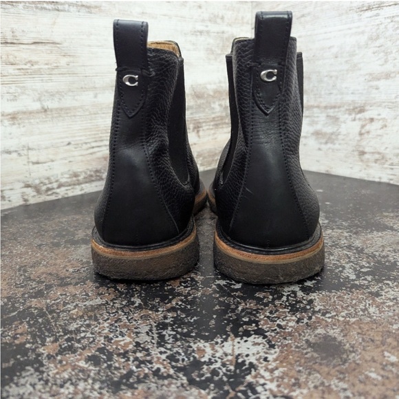 Coach Black Leather Chelsea Boots Size 9D AMAZING!!!!